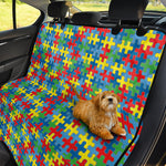 Autism Awareness Jigsaw Print Pet Car Back Seat Cover