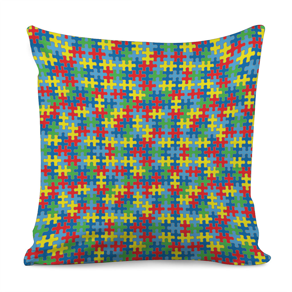 Autism Awareness Jigsaw Print Pillow Cover