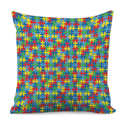 Autism Awareness Jigsaw Print Pillow Cover