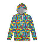 Autism Awareness Jigsaw Print Pullover Hoodie