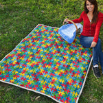 Autism Awareness Jigsaw Print Quilt