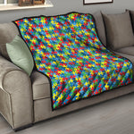 Autism Awareness Jigsaw Print Quilt