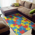 Autism Awareness Pattern Print Floor Mat
