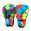 Autism Awareness Pattern Print Boxing Gloves