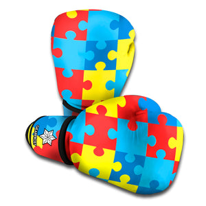 Autism Awareness Pattern Print Boxing Gloves