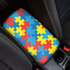 Autism Awareness Pattern Print Car Center Console Cover