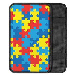 Autism Awareness Pattern Print Car Center Console Cover