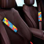 Autism Awareness Pattern Print Car Seat Belt Covers