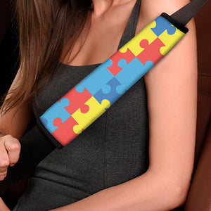 Autism Awareness Pattern Print Car Seat Belt Covers