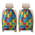 Autism Awareness Pattern Print Car Seat Organizers
