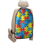 Autism Awareness Pattern Print Car Seat Organizers