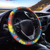 Autism Awareness Pattern Print Car Steering Wheel Cover