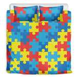 Autism Awareness Pattern Print Duvet Cover Bedding Set