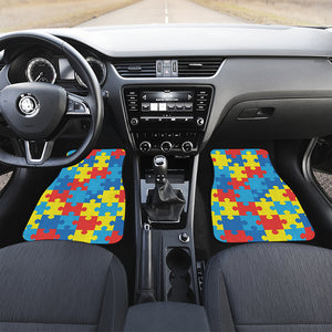 Autism Awareness Pattern Print Front and Back Car Floor Mats