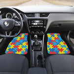 Autism Awareness Pattern Print Front Car Floor Mats