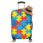 Autism Awareness Pattern Print Luggage Cover
