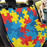 Autism Awareness Pattern Print Pet Car Back Seat Cover