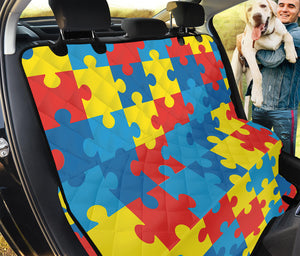 Autism Awareness Pattern Print Pet Car Back Seat Cover