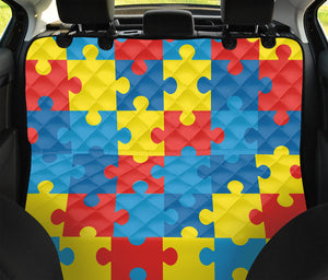 Autism Awareness Pattern Print Pet Car Back Seat Cover