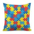 Autism Awareness Pattern Print Pillow Cover