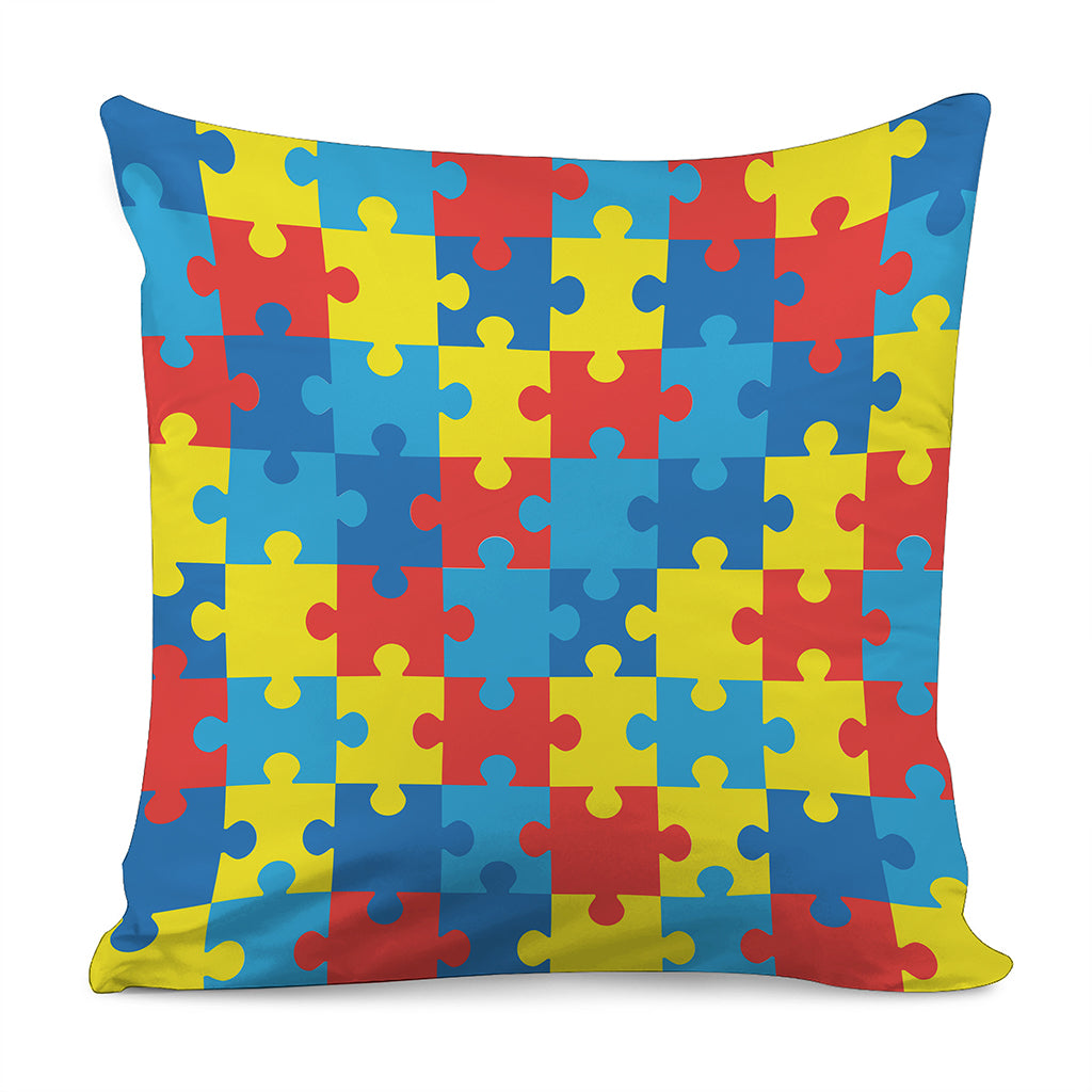 Autism Awareness Pattern Print Pillow Cover
