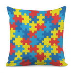Autism Awareness Pattern Print Pillow Cover