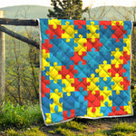 Autism Awareness Pattern Print Quilt