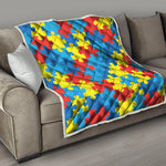 Autism Awareness Pattern Print Quilt