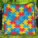 Autism Awareness Pattern Print Quilt