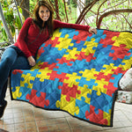Autism Awareness Pattern Print Quilt