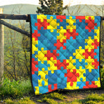 Autism Awareness Pattern Print Quilt