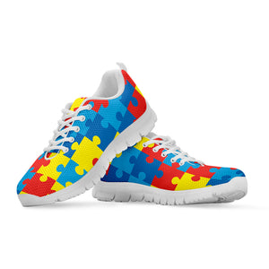 Autism Awareness Pattern Print White Sneakers