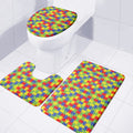 Autism Awareness Puzzle Pattern Print 3 Piece Bath Mat Set