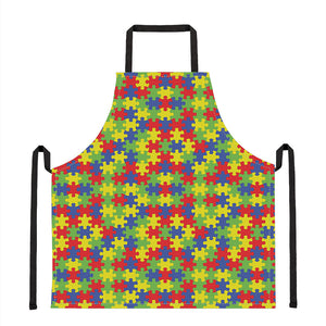 Autism Awareness Puzzle Pattern Print Apron