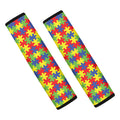 Autism Awareness Puzzle Pattern Print Car Seat Belt Covers