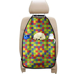 Autism Awareness Puzzle Pattern Print Car Seat Organizers