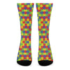 Autism Awareness Puzzle Pattern Print Crew Socks