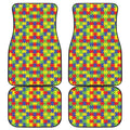 Autism Awareness Puzzle Pattern Print Front and Back Car Floor Mats