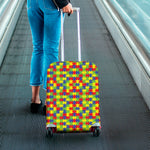 Autism Awareness Puzzle Pattern Print Luggage Cover