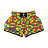 Autism Awareness Puzzle Pattern Print Muay Thai Boxing Shorts