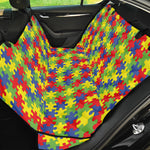 Autism Awareness Puzzle Pattern Print Pet Car Back Seat Cover