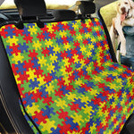 Autism Awareness Puzzle Pattern Print Pet Car Back Seat Cover