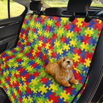 Autism Awareness Puzzle Pattern Print Pet Car Back Seat Cover