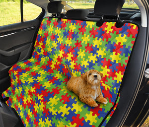 Autism Awareness Puzzle Pattern Print Pet Car Back Seat Cover