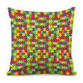 Autism Awareness Puzzle Pattern Print Pillow Cover