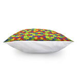 Autism Awareness Puzzle Pattern Print Pillow Cover