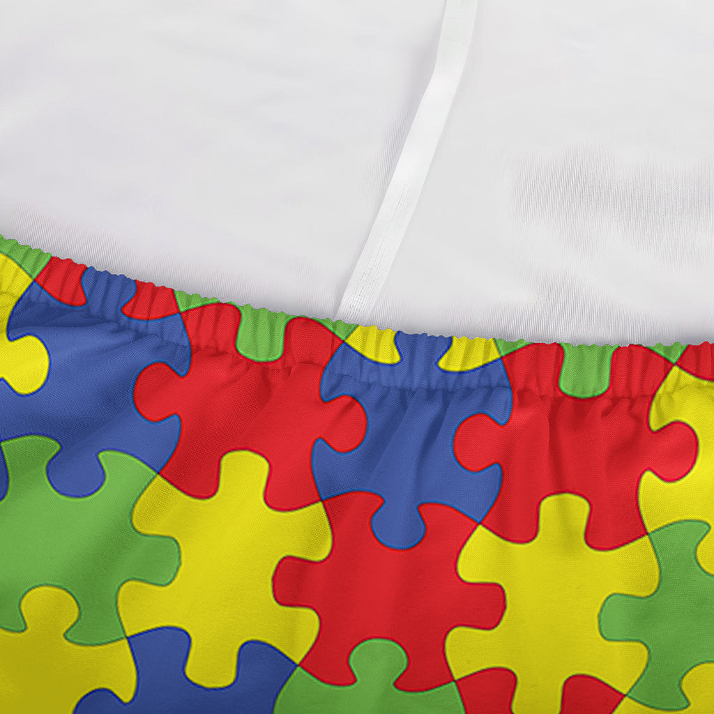 Autism Awareness Puzzle Pattern Print Sofa Cover
