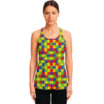 Autism Awareness Puzzle Pattern Print Women's Racerback Tank Top