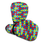 Autism Awareness Puzzle Print Boxing Gloves