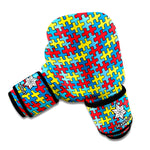 Autism Awareness Puzzle Print Boxing Gloves